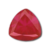 6 mm Trillion Shape Simulated Ruby in Fine Grade