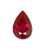 1.50 Carat Pear Shape Raspberry Red Ruby in AA Grade