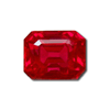 5x4 mm Emerald Cut Ruby in AAA Grade