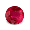 2 mm Round Shape Simulated Ruby in Fine Grade