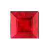 3 mm Square Shape Simulated Ruby in Fine Grade