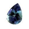 6.9 ct. Pear shape Green Tanzanite in AAA Grade