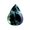 2.50 ct. Pear shape Green Tanzanite in AAA Grade