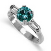 1.43 Carats Blue VS1 Diamond Ring in 18k White Gold 1.43 Carats Blue VS1 Diamond Ring in 18k White Gold