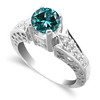 1.27 Carats Blue Diamond Ring in 18k White Gold 1.27 Carats Blue Diamond Ring in 18k White Gold