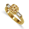 1.38 Carats Champagne VS Diamond Ring in 18k Yellow Gold