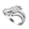 0.71 Ct. Twt. Diamond Ring in 18k White Gold