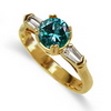 1.38 Carats Blue VS Diamond Ring in 18k White or Yellow Gold