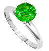 0.50 Carats Green Diamond Ring in 14k Gold