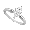 0.40 Ct SI2 Marquise Diamond Ring in 14k White Gold