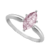 0.55 Ct SI2 Marquise Pink Diamond Ring in 14k Gold