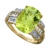 6.69 ct. Lemon Topaz Diamond Ring in 10k Yellow Gold