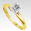 0.35 Carat White Diamond Solitaire Ring in 14k Gold