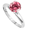 2 Carat Pink Diamond Ring in 14k Gold SI2 Clarity