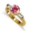 1.38 Ct Twt Pink VS Diamond Ring in 18k Gold 1.38 Ct Twt Pink VS Diamond Ring in 18k Gold