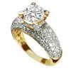 2.44 Carats SI1 Diamond Ring in 18k Yellow Gold