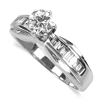 0.74 Ct. Twt. Diamond Engagement Ring in 18k White Gold 0.74 Ct. Twt. Diamond Engagement Ring in 18k White Gold
