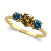 Three Stone Ring- 2.00 Carat Diamond Ring in 14K Gold