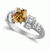 1.72 Carats Champagne VS Diamond Ring in 18k Gold