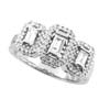 0.79 Carats 3 Stone White Diamond Ring in 18k White Gold 0.79 Carats 3 Stone White Diamond Ring in 18k White Gold