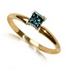 0.35 Carats Blue Diamond Ring in 14k Yellow Gold 0.35 Carats Blue Diamond Ring in 14k Yellow Gold