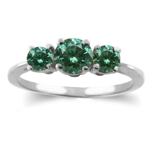Three Stone Ring- 0.50 Carat Twt. Diamond Ring in 14K Gold