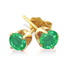 1 Carats Emerald Earrings in 14k White or Yellow Gold