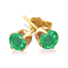 0.25 Ct. Emerald Earrings in 14k White or Yellow Gold