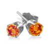 0.25 Carat Padparadscha Sapphire Earrings in 14k White or Yellow