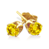 0.50 Carat Yellow Sapphire Earrings in 14k White or Yellow Gold