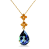 4.21 ct. Mystic Topaz Citrine Pendant in 10K Yellow Gold