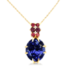 6.10 ct. Tanzanite Diamond Pendant in 10K White Gold