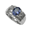 2.35 Carats Tanzanite Diamond Ring in 14k Gold