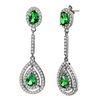 4.47 Carats Tsavorite Diamond Earring in 18k Gold