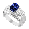 2.35 Carats Tanzanite Diamond Ring in 14k Gold