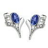 1.40 Carats Tanzanite Diamond Earring in 14k Gold