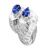 7.12 Carat Twt. Tanzanite Diamond Ring in 14k White Gold