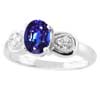 1.02 Carat Tanzanite Diamond Ring in 18k White Gold