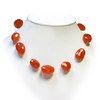 368.55 ct. Carnelian Faceted Nuggets Bead Necklace in AAA Grade 368.55 ct. Carnelian Faceted Nuggets Bead Necklace in AAA Grade