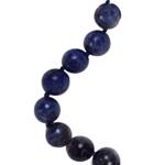 Dumortierite Beaded Sterling Silver 18 Inch Necklace