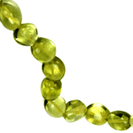 Green Gold (Lemon) Citrine Beaded Silver 16 Inch Necklace