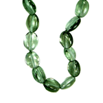 Green Amethyst Prasiolite Beaded Sterling Silver 16 Inch Necklac