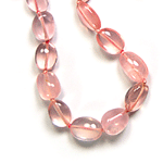 Rose Quartz Beaded Sterling Silver 16 Inch Necklace