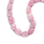 Rose Quartz Beaded Sterling Silver 18 Inch Necklace