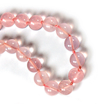 Rose Quartz Beaded Sterling Silver 16 Inch Necklace