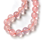 Rose Quartz Beaded Sterling Silver 18 Inch Necklace