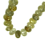 Rutilated Quartz Beaded Sterling Silver 18 Inch Necklace