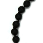 Black Onyx Beaded Sterling Silver 16 Inch Necklace