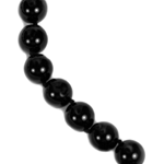 Black Onyx Beaded Sterling Silver 16 Inch Necklace