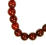 Red Carnelian Beaded Sterling Silver 16 Inch Necklace